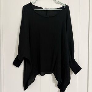 FAVLUX Black Asymmetrical Women's Tunic
